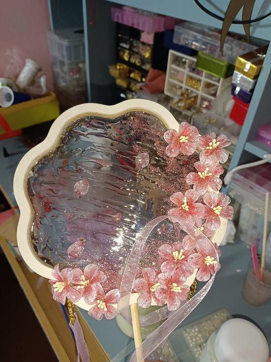 Water Fan Koi Peach Blossom Lotus Plum Blossom Butterfly Shaped Water Fan