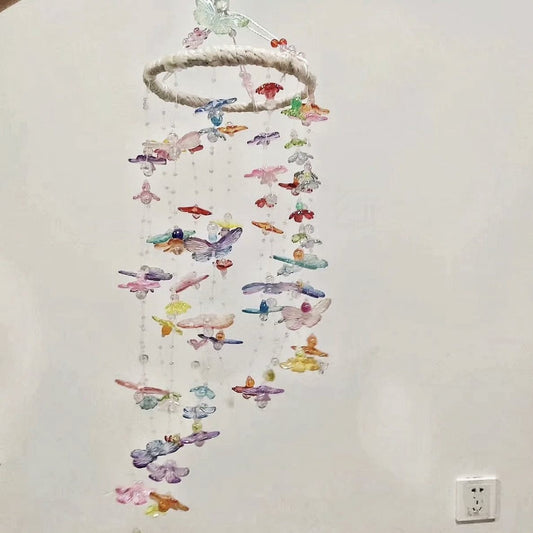 ins colourful butterfly wind chime