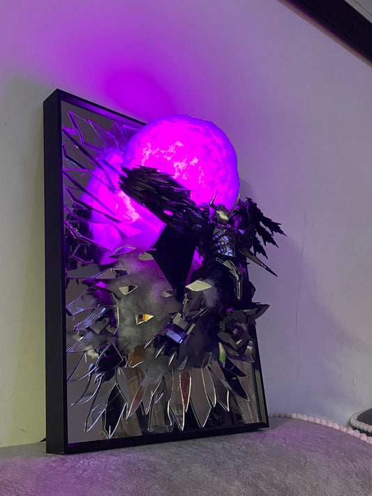 Dark Battle Tyrannosaurus Breaking Mirror