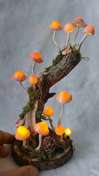 Resin Clay Mixed Ultralight Clay Mushroom Night Lights