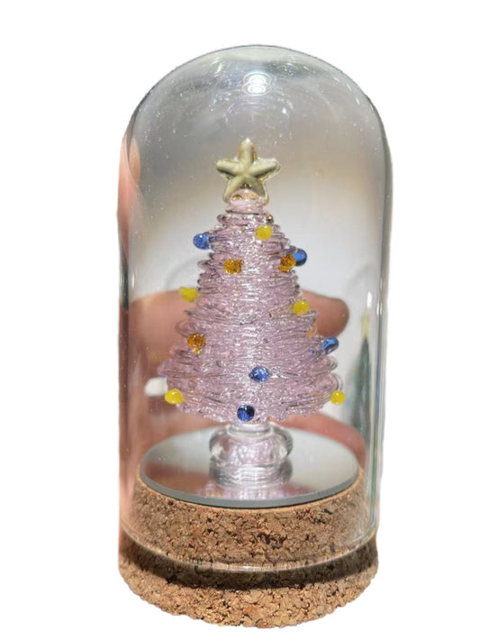 Christmas tree glaze handmade glass ornaments glass cover Christmas gift New Year creative crafts on behalf of the hair