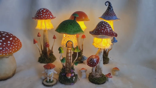 Pure handmade resin clay mixed with ultralight clay to make mushrooms