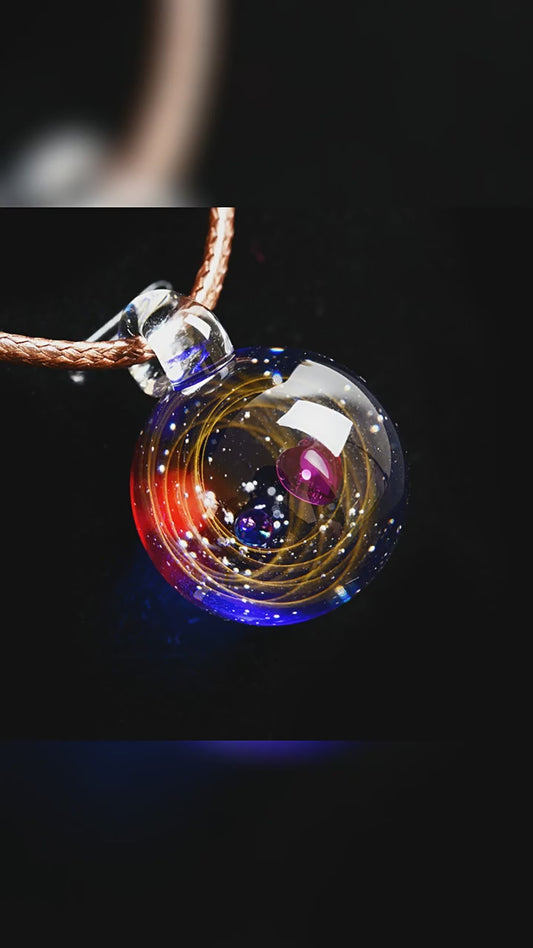 Cosmic Starry Glass Beads Starry Glass Pendant Japanese Glass Beads Handmade Jewellery Personalised Creative Necklace