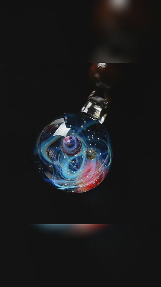 Cosmic star glass ball Fantasy pendant Celestial body Christmas gift Cosmic glazed ball Cosmic glass